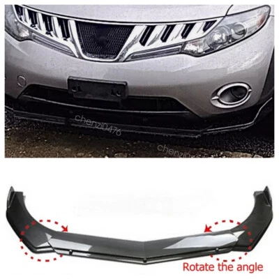Carbon Style For Nissan Murano S Sport Front Bumper Lip Spoiler Splitter Kits US - Image 1 of 4