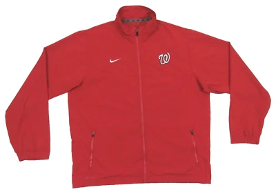 Washington Nationals Nike Dri Fit MLB Baseball Authentic Red Full Zip Jacket XL - Image 1 of 4