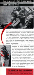 Cinta industrial fija pantalones de buceo de aguas profundas Salvage Company 1941 anuncio de revista - Imagen 1 de 1