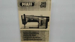 Manuale istruzioni macchina da cucire industriale Pfaff 245 1245 - Foto 1 di 3