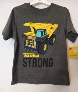 Tonka Boys Dump Truck Tonka Strong Gray Short Sleeve T-shirt Size 5/6 - Picture 1 of 4