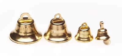 LIFESTYLE CHECKOUT UK SUPPLIED 18mm GOLD or SILVER Liberty Church Bell Bells Charms Craft Christmas