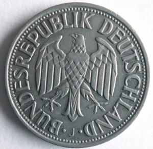 1955 J GERMANY MARK - High Grade Rare Coin - Vintage Bin #19 - Picture 1 of 2