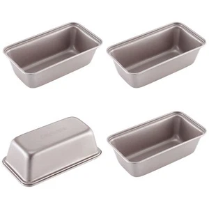 Mini Loaf Pan Set 5.5-Inch 4Pcs Non-Stick Rectangle Bread and Cake Bakeware f... - Picture 1 of 6
