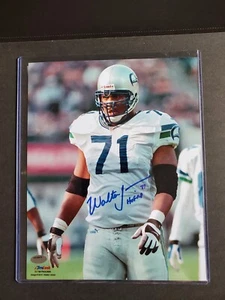Walter Jones SIGNED Seahawks 8x10 Photo Inscribed "HOF 14" (COA) - Picture 1 of 2