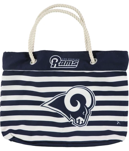 Forever Collectibles Womens Nautica Stripe Tote Handbag Purse navy Cover