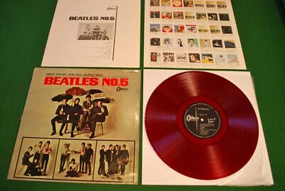 Beatles No.5 Japan LP 2.st press 1967 red vinyl Odeon OP-8028 - Bild 1 von 4