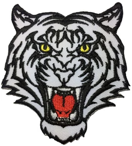 TIGER HEAD Striped Bengal Roaring Decor Applique Embroidered Sew Iron on Patch W - Picture 1 of 1