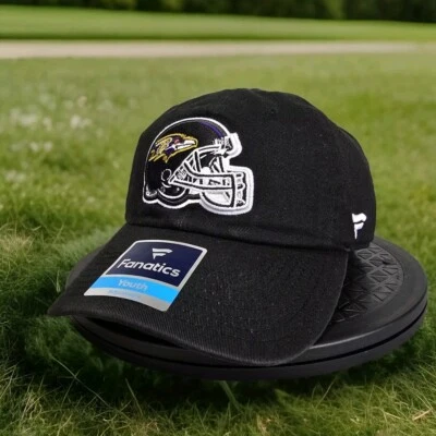 Baltimore Ravens Youth Adjustable Hat – Fanatics Pro Line – Black Helmet Logo - Image 1 of 4