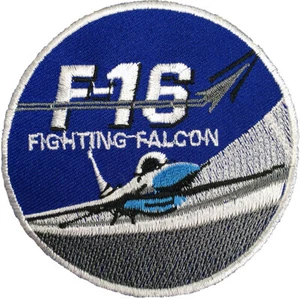 F-16 FIGHTING FALCON Air Force Jet Plane Military Airplane Sew Iron on Patch 3" - Picture 1 of 1