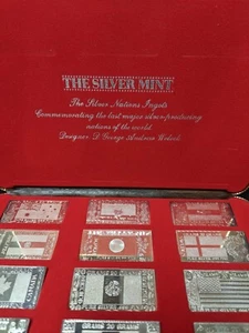 The Silver Mint ~ Silver Nations Ingots ~ Set of 12 .999 Silver 20 Gram Bars - Picture 1 of 13