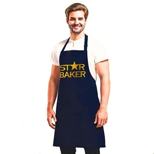 Star Baker - bedruckte Unisex Küchenschürze BBQ Britisch Backen Gold Paare Geschenk - Bild 1 von 9