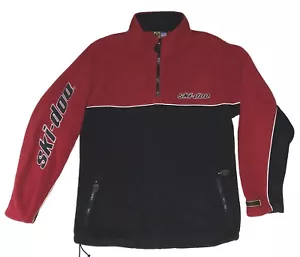 Ski-Doo Bombardier SnoGear Pullover, Women M, 1/4 Zip Fleece Jacket Red/Black - Picture 1 of 4