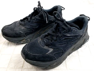 Hoka One One Women's Sz 7 Clifton L 1122571 BBLC Shoes Black Suede Sneaker FLAWS - Picture 1 of 16