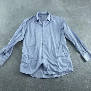 Eton Blue & White Striped Button-Down Shirt  Fit 17.5" Collar 44 4318 - Picture 1 of 8