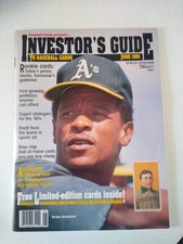 RARE Investor's Guide To Baseball Cards June 1991 RICKEY HENDERSON w/BONUS CARDS