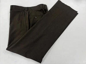 Coppley Men's Brown Wool Blend Dress Pants 34X33 $245 - Picture 1 of 8