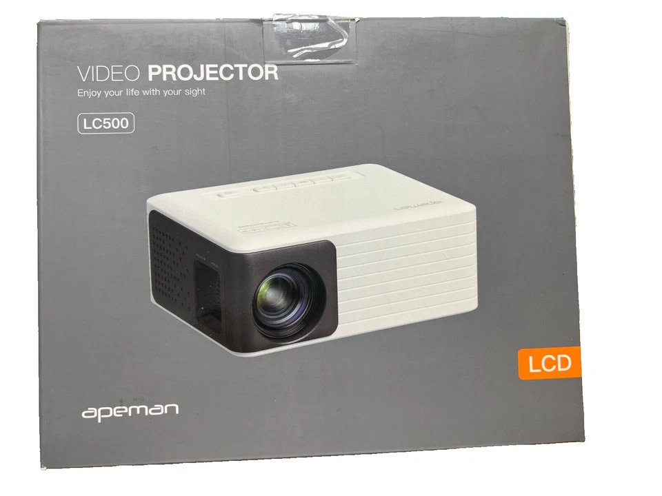 Apeman LC500 Video Projector Gaming Movies LCD 1280Px 720 LED White - Image 1 of 1