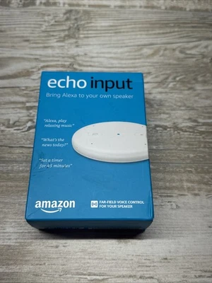 NIB Amazon Echo Input Voice Control Speakers - White - New In The Sealed Box  - Image 1 of 4