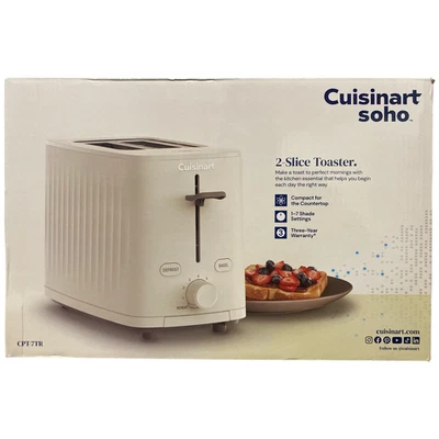 Cuisinart Soho Collection 2 Slice Toaster, Reheat and Bagel Setting, Truffle - Image 1 of 3