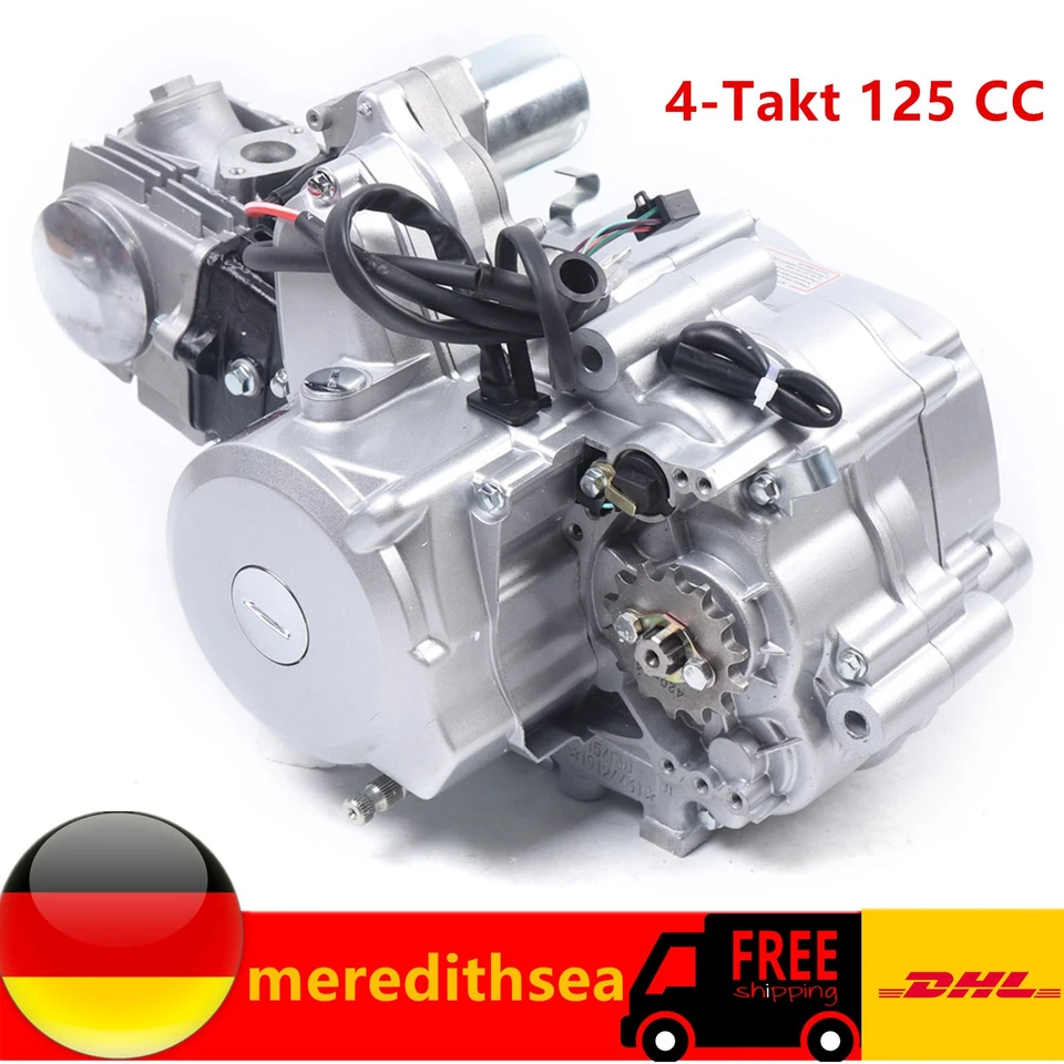 125ccm 4 Takt Benzin Motor für Dirtbike Pitbike, 125cc Motor Elektrischer Start  - Bild 1 von 4