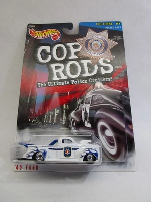 Ford Cheyenne Wyoming Police 1940 fundido a presión Hot Wheels Cop Rods serie 2 Foto 1 de 2