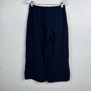 NWT Oh My Gauze! Nimo Wide Leg Capri Pant in Sapphire (Navy Blue) Size 1 S/M - Picture 1 of 8
