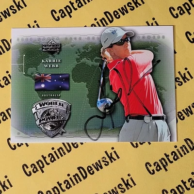 KARRIE WEBB AUTO! 2004 Upper Deck #104 World Power LPGA Legend On-Card Autograph Foto 1 de 2