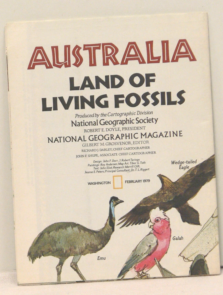 Mapa de Australia National Geographic 1979 vintage Foto 1 de 1