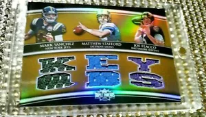 WOW‼️#d *6/9* 👀 2010 Topps Triple Threads KEY QBS Stafford - Flacco - Sanchez - Picture 1 of 7