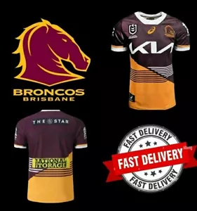 NEW 2024 NRL Broncos Jerseys Broncos RUGBY LEAGUE Brisbane Broncos Jersey 5XL - Picture 1 of 5