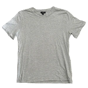 SPLENDID Gray White STRIPED Super SOFT Faye Crewneck Relaxed Tee T Shirt S $58 - Picture 1 of 5