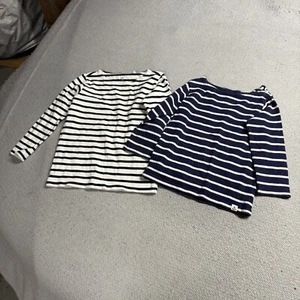 Bundle of Uniqlo Kids Striped Long Sleeve Tops - Navy and White Size 2-4 Years - Picture 1 of 8