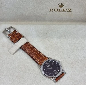 Rolex Cellini 18K White Gold with Leather Strap 25mm Quartz Watch 6111/9 - Picture 1 of 14