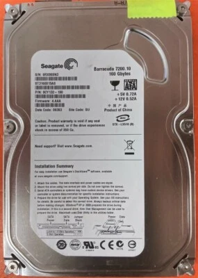 ⭐️⭐️⭐️⭐️⭐️ HDD Hard Drive SATA Desktop 3.5" Seagate ST3160815AS 160GB 9CY132-190 - Image 1 of 3