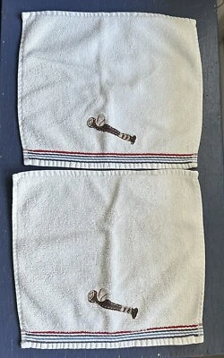 Juego de 2 paños de béisbol Pottery Barn Kids bate pelota algodón 2007 Foto 1 de 4