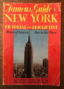 1961 Famous Guide to New York Paperback Book, Pictorial and Descriptive - Foto 1 di 10