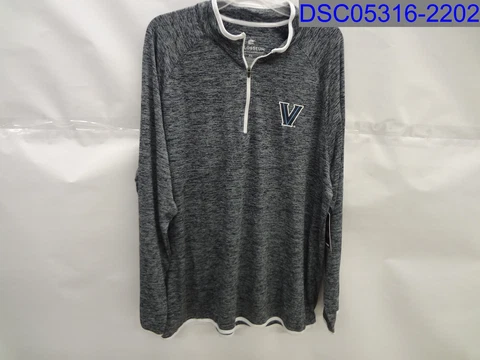 Colesseum Mens XL Mixed Gray Villanova Team Logo Quarter Zip Jacket 191909766590 Cover