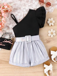 Conjuntos de Niñas Ropa Para Niña Elegantes Formales Vestidos Mameluco Trajes - Picture 1 of 11