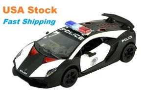 Lamborghini Sesto Elemento, Police Car, Diecast Model Toy Car, 5'', 1:38 Scale - Picture 1 of 7