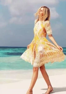 RARE Zimmermann Confetti Scallop Dress Size 1 - Picture 1 of 9