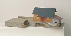 Vintage Faller HO 00 Wood Composition 158 Freight Station With Rail Siding - Picture 1 of 6
