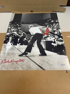 Indiana Hoosiers Bobby Knight signiert 16 x 20 FOTO HOF TRAINER NCAA CHAMPS TRISTAR - Bild 1 von 1