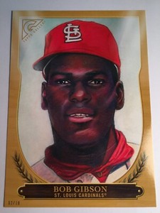 2018 Topps Gallery Hall of Fame Jumbo 5x7 Bob Gibson Cardinals HOF4 Gold 03/10