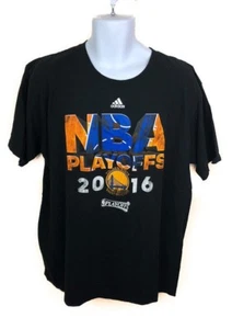 Camiseta de baloncesto negra ADIDAS Golden State Warriors 2016 NBA Playoff talla XL - Imagen 1 de 4