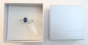 Miadora Silver Women's Ring with Blue Gemstone Jewelry CN 925 Size 8 (NWT) - Picture 1 of 4