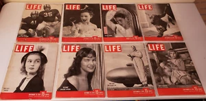 Lot of 15 Vintage Life Magazines 1940s Car Ads~Fashion~Hollywood - Picture 1 of 19