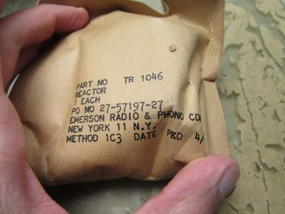 vintage Emerson TR-1046 reactor inductor 2.5mH Staco 5707 filter [4*B-69] - Image 1 of 4