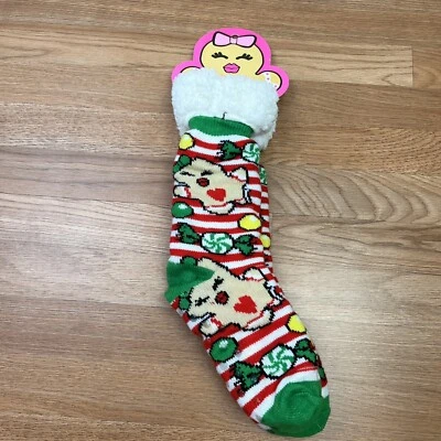 Betsey Johnson Calcetines Forrados de Piel Sintética Zapatilla Calcetines Para Mujer 9-11 Navidad NUEVO Foto 1 de 4
