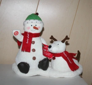 Muñeco de nieve y perro Hallmark Jingle Pals 2004 * NUEVO CON ETIQUETAS - Imagen 1 de 4